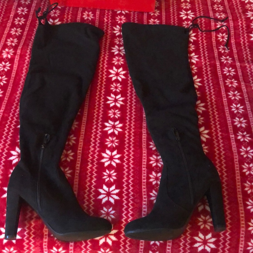 Black over the knee boots